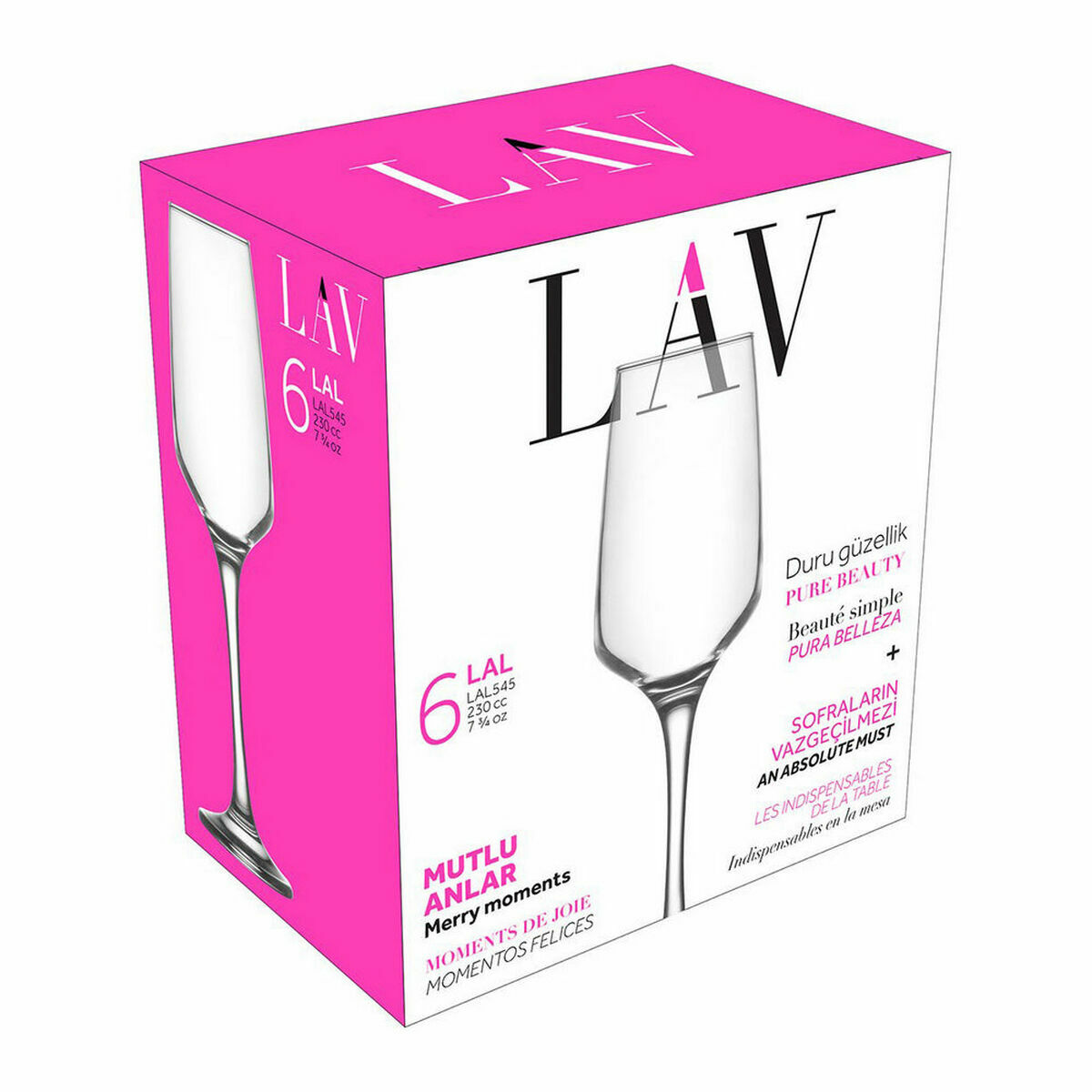 Samppanjalasi LAV Lal 6 Kappaletta (4 osaa)
